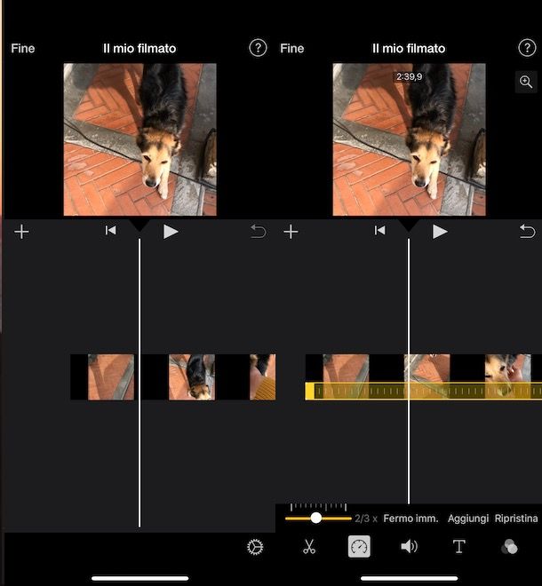 Come rallentare un video con iMovie da iPhone