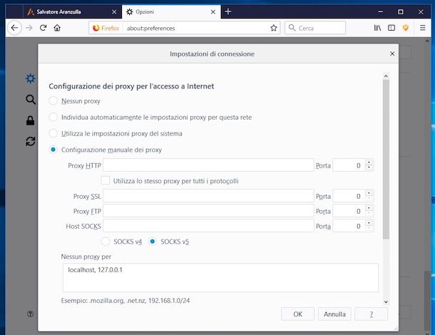 Come proxarsi con Firefox