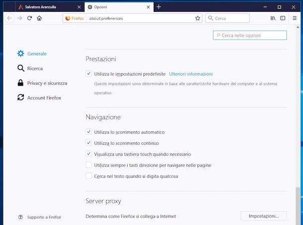 Come proxarsi con Firefox