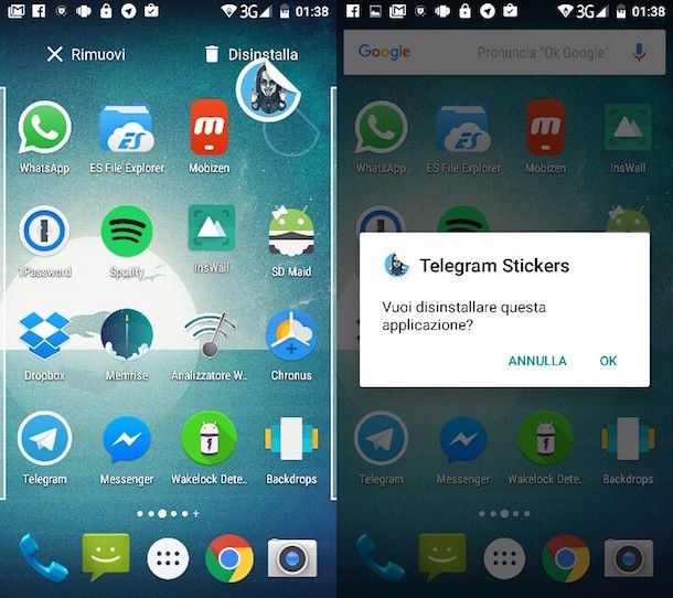 Come disinstallare un programma su Android