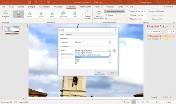 Personalizzare animazione su PowerPoint