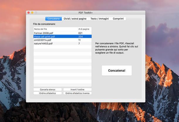 Come unire file PDF Mac
