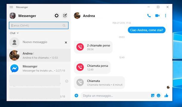 Chiamare su Facebook con Messenger