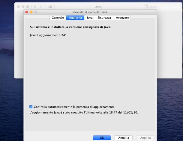 Come abilitare Java su Mac