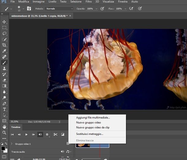 Come modificare un video con Photoshop