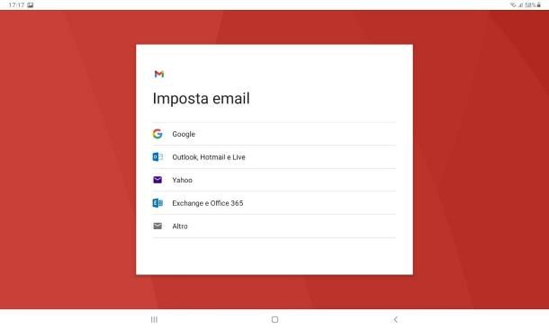 Come creare un account email su Samsung