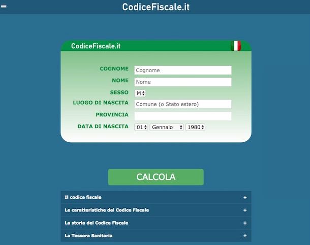 Come trovare codice fiscale gratis