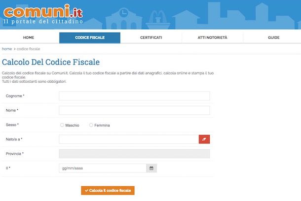 Come trovare codice fiscale gratis