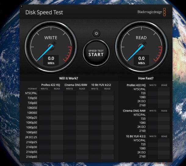 Blackmagic Disk Speed Test