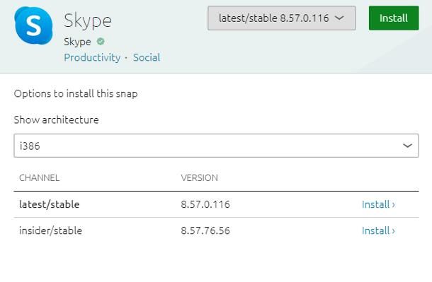 Installare Skype su Linux a 32 bit