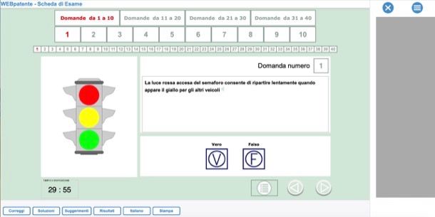 programma per quiz patente da