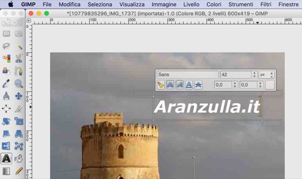 Scrivere sulle foto con GIMP