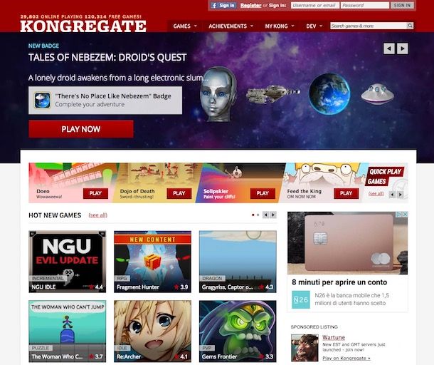 Giochi online gratis