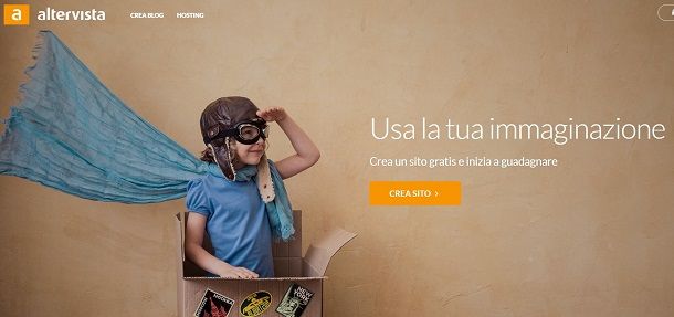 Sito Internet gratis con Altervista