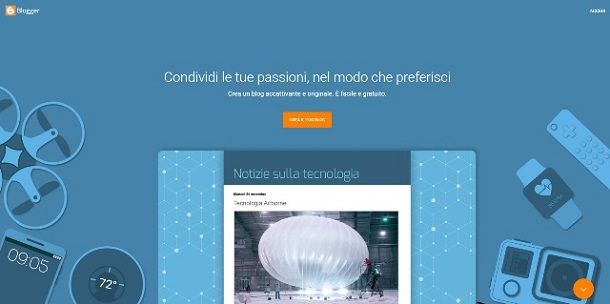 Blogger Home page