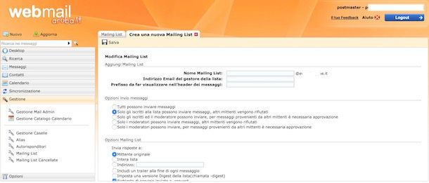 Invio newsletter con Aruba