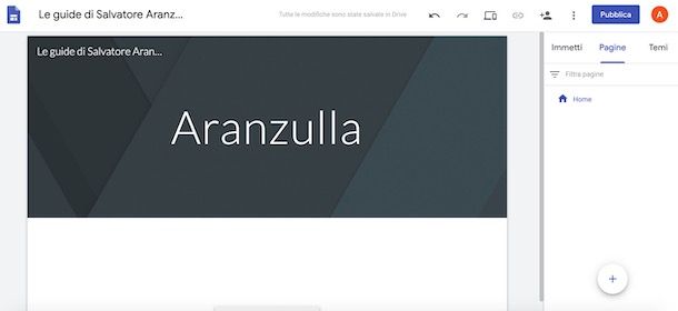 Sito gratis con Google Sites