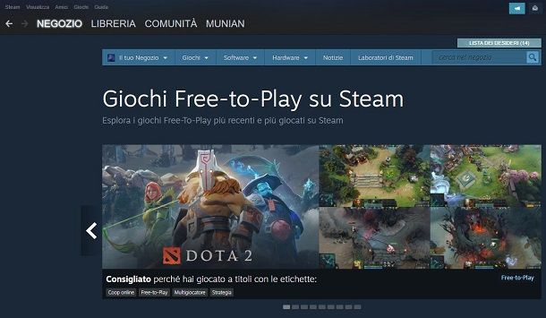 Giochi gratuiti su Steam