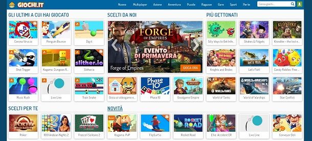 Giochi online su Giochi.it