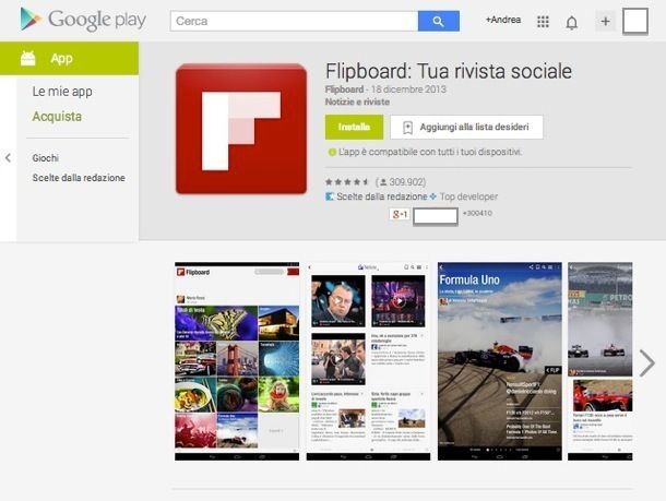 Applicazioni Android Internet