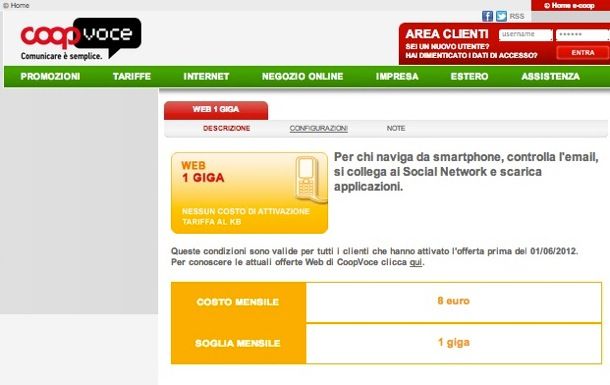 Internet Mobile CoopVoce