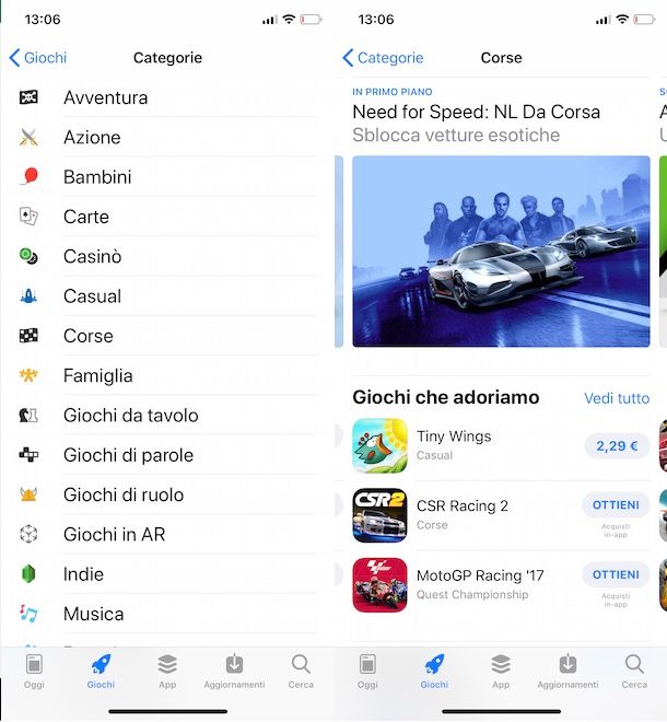 Giochi auto su iPhone