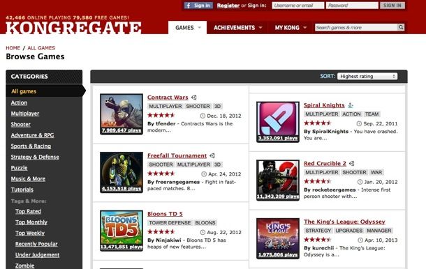 Giochi Flash Kongregate