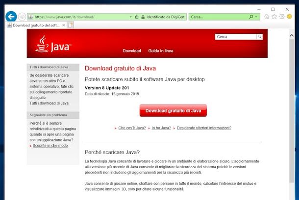 Come scaricare Java