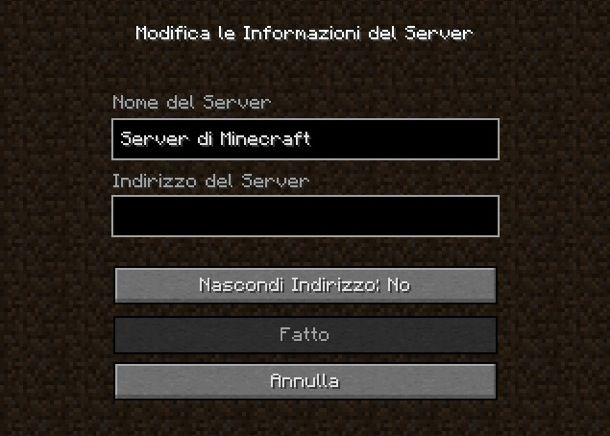 Server Minecraft