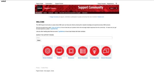 Forum di supporto AMD
