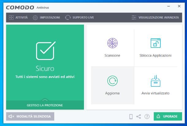 Come usare COMODO Antivirus