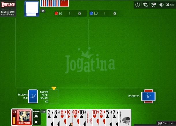 il gioco di burraco online