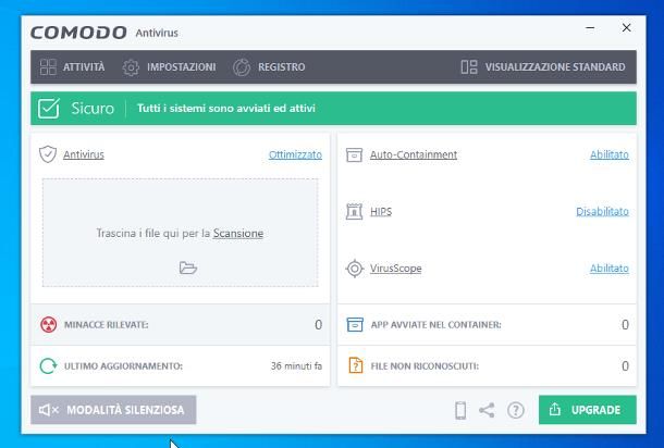 Come usare COMODO Antivirus