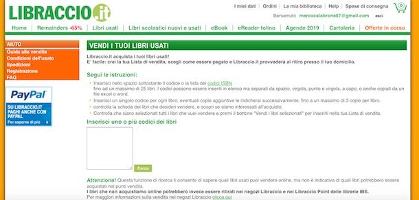 Libri on line in vendita