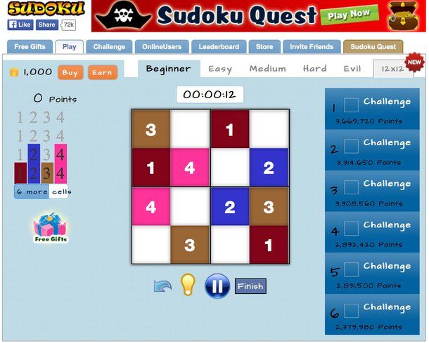Sudoku on line