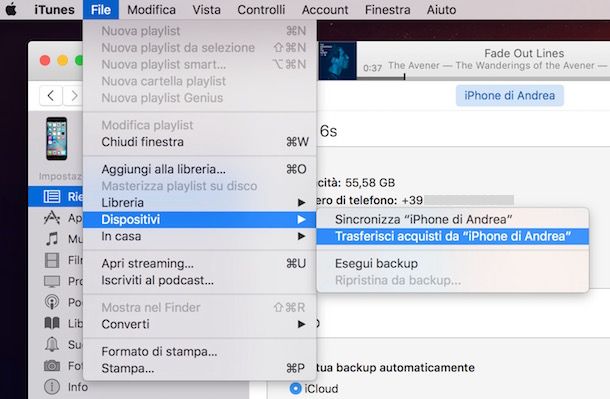 Backup iPhone da iTunes