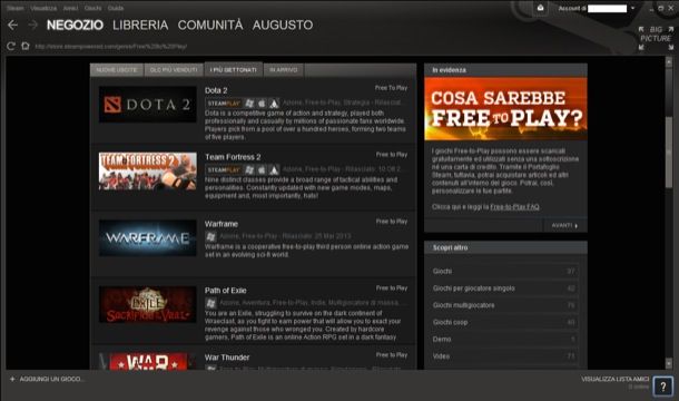 Giochi multiplayer Steam