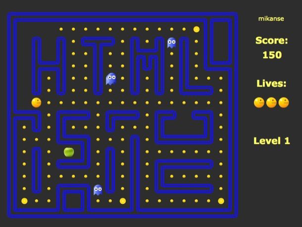 HTML 5 Pacman