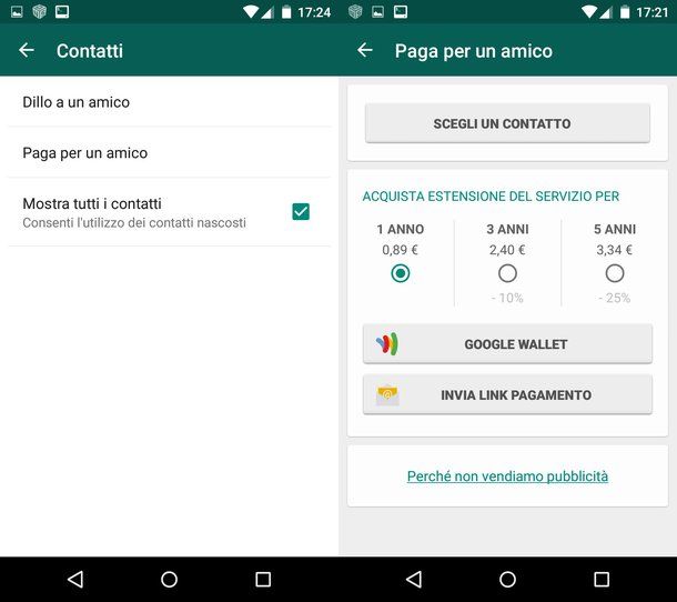 Hai rinnovato Whatsapp per sempre