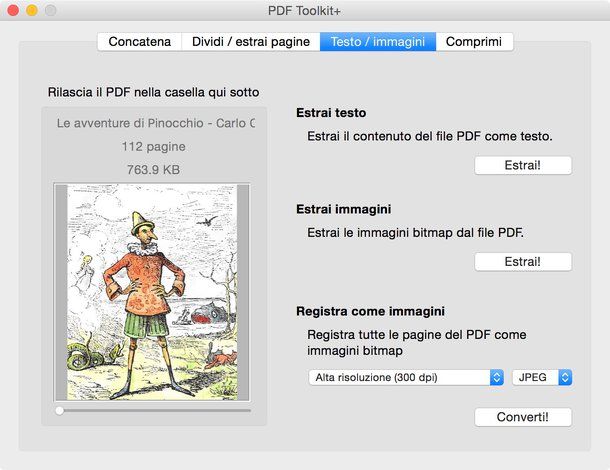 Convertire PDF in JPG