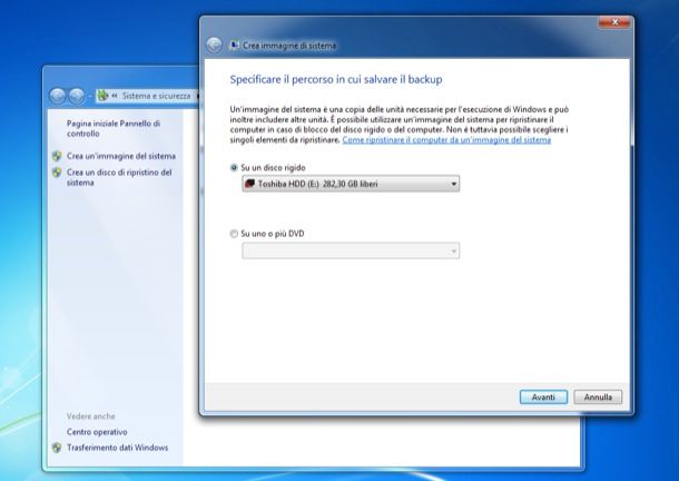 Ripristinare Windows 7