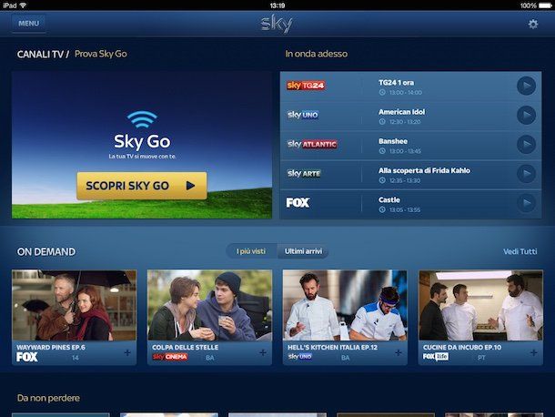 Sky streaming