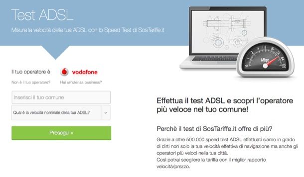 Test ADSL Vodafone