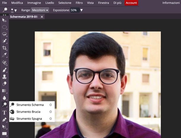 Fotoritocco online viso