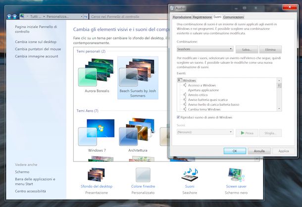 Installazione e personalizzazione temi Windows 7