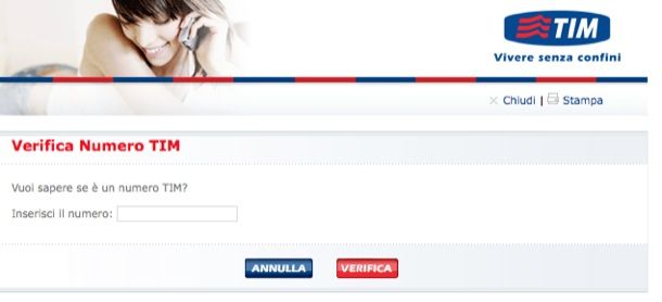 Verifica numero TIM