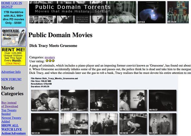 Public Domain Torrents