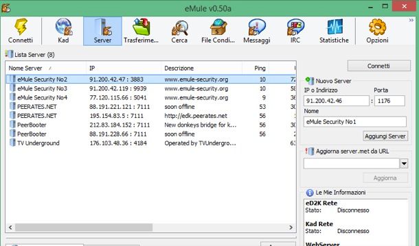 server emule aggiornati