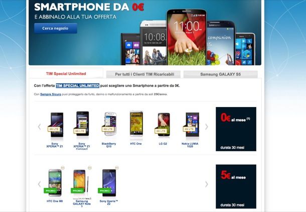 Offerte TIM cellulari
