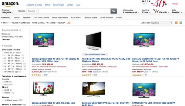 Offerte TV LED